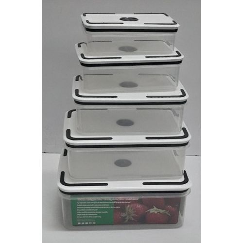 product_image_name-Generic-5 in 1 fridge containers, 5-Piece Airtight Food Storage Containers Set - Stackable Fridge & Pantry Organizers, Stackable Food Containers for Fridge,Plastic Food Keepers.-2