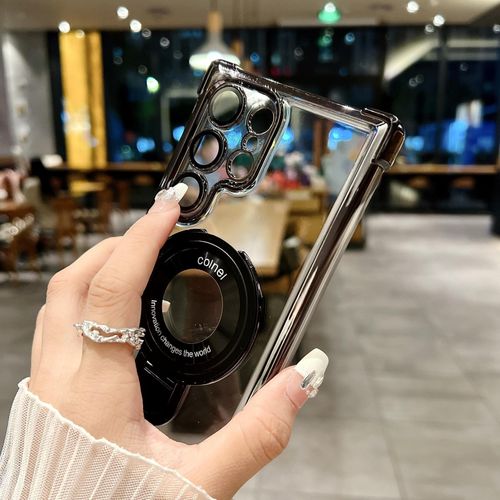 product_image_name-Generic-Shockproof Transparent Magnetic Case for Galaxy S21 – Slim Kickstand Bracket Ring & Soft TPU Frame-4