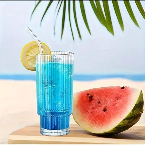 product_image_name-Generic- 6pcs Highball crystal ribbed  glasses -5