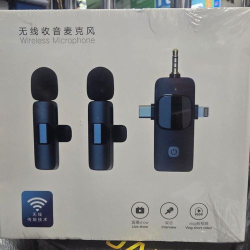 product_image_name-Generic-K15 3-in-1 Wireless Lavalier Set – Best Mic for iPhone, Android & Camera-5