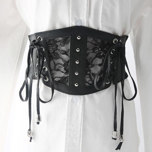 Generic Women Waist Belt Wide Cinch Belts Elastic Waist Band Lace-Up  Waistband @ Best Price Online