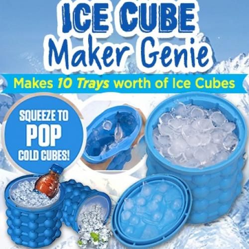 product_image_name-Generic-120Pc Silicone Ice Cube Maker Space Saving Ice Genie Tray Bucket-3