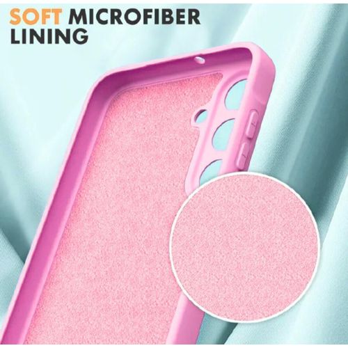 product_image_name-Samsung-Galaxy A05s Original Liquid Silicone Phone Case - Protective Soft-Touch Cover with Anti-Slip Grip (Light Pink)-4