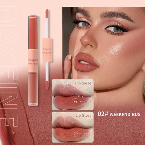 product_image_name-Generic-Maxfine Double Head Lip Gloss Lasting Waterproof Liquid Lipstick-05-2