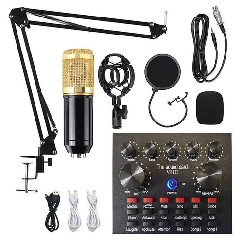 product_image_name-Generic-BM800 Studio Microphone with V8 Audio Interface Sound Card for Voice Recording-1