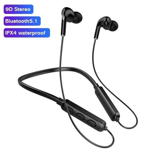 product_image_name-Generic-Wireless Earphone Bluetooth 5.1 Neckband Headset Stereo Bass.-1