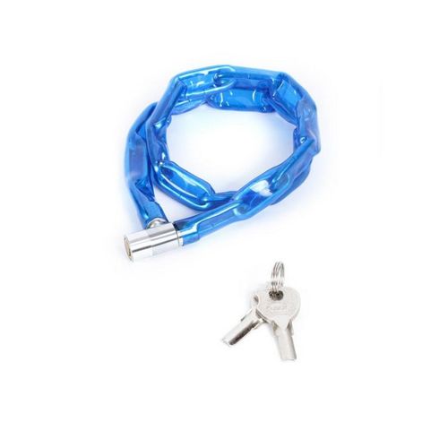 product_image_name-Generic-Blue Cladded Multipurpose PVC Cable Chain Lock For Glass Doors, Gates, Motorcycles + Protective Sheath-2