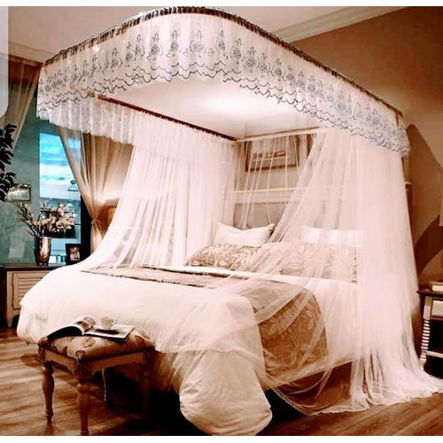 Generic 2 Stand Mosquito Net With Sliding Rails - White @ Best