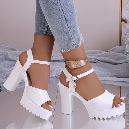 SHJO High Heels Women Wedding Artificial Leather