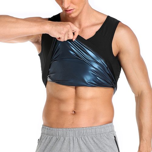 Men's Sweat Vest Waist Trainer Workout Sauna Tank Top Body Shaper