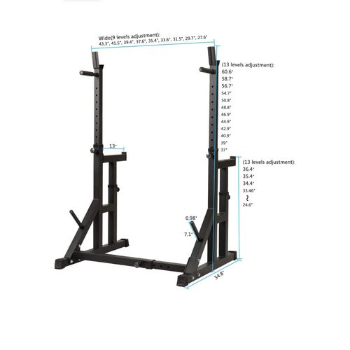 product_image_name-Generic-Adjustable Multi-Function Squat Rack Barbell Rack Stand-2