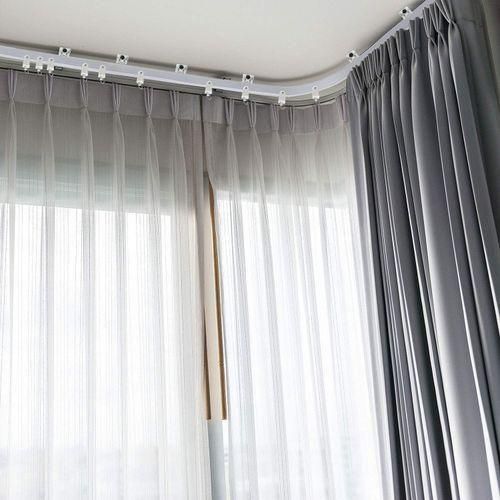product_image_name-Generic-5m Foldable Curved Curtain with Quiet Glider, Accessories Included - White-2