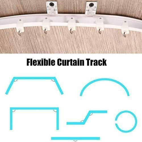 product_image_name-Generic-5m Foldable Curved Curtain with Quiet Glider, Accessories Included - White-6