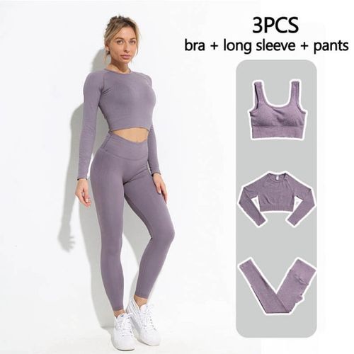 Fashion Seamless Yoga Set Women Fitness Clothing Gym Set @ Best Price  Online