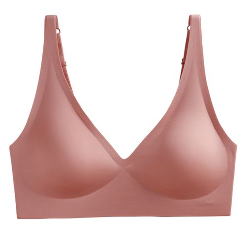 Fashion Small Breasts Gathered Adjustment Type Breastfeeding Sports Bra Red  Bean Paste @ Best Price Online