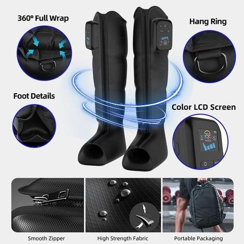 product_image_name-SunPower-Rechargable Air Compressor Leg Massager Wireless 4 Chambers Medium-1