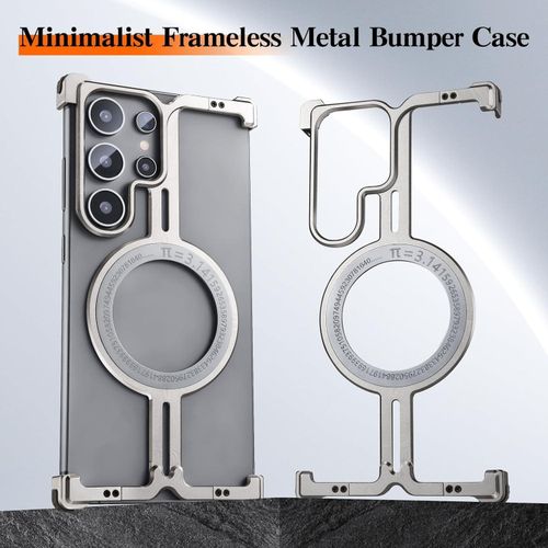 product_image_name-Generic-Samsung S23 Ultra Case, Borderless Magnetic Lightweight Metal Frame with MagSafe Holder & Premium Grip Phone Cover-1