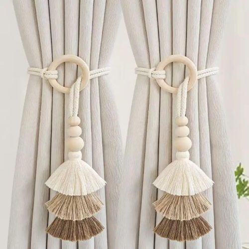 product_image_name-Un Branded-2pcs Tassel Curtain Tie Backs-1
