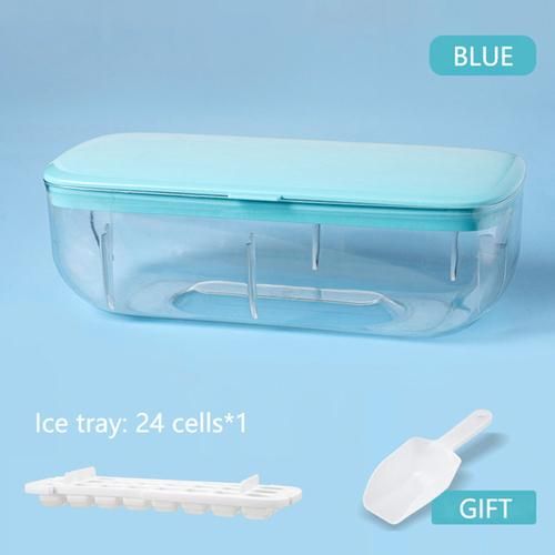 Silicone Square Ice Box Ice Cube Mold Press Type Ice Storage Box