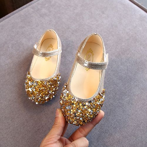 Childrens gold sale glitter shoes