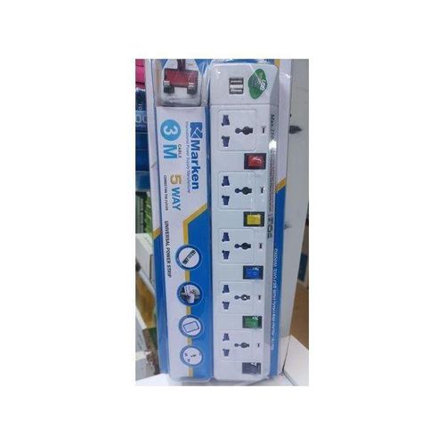 product_image_name-Markin-5way Extension With 2 USB Ports With 3M Cable - Durable-1