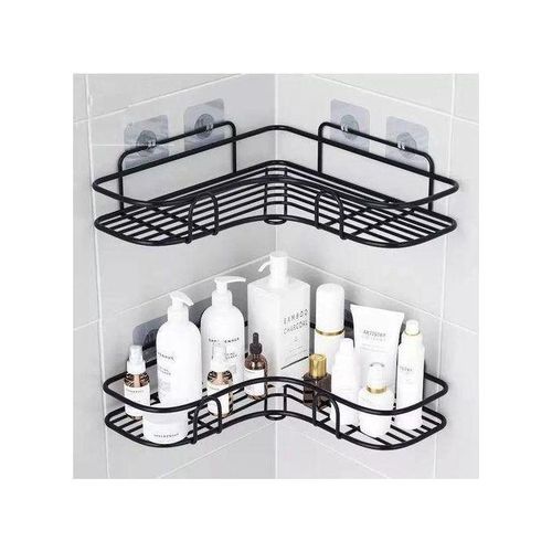 product_image_name-Generic-2PCs Metallic Corner Bathroom Shelf or Multipurpose Shelf with Adhesive -3