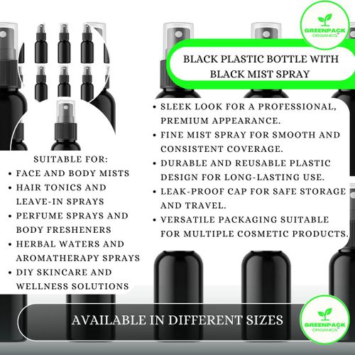 product_image_name-Greenpack Organics-Black Plastic Bottle with Black Mist Spray - Fine mist spray ensures smooth, even coverage.-2