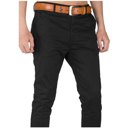 product_image_name-Fashion-Black Men's Soft Slim Fit Khaki Trouser-2