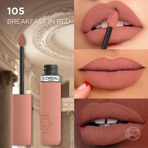 product_image_name-L'Oréal-Infallible Matte Resistance Liquid Lipstick - 105 Breakfast in bed, Long Lasting Liquid Matte Lipstick 16hr, Intense Color with Hyaluronic Acid, 7ml-2