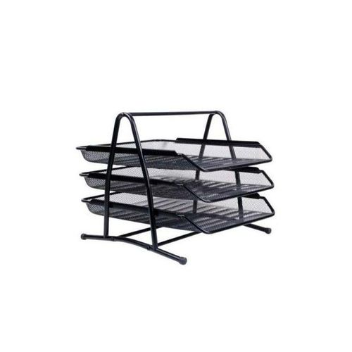 product_image_name-Generic-3 Tier A4 Size Metal Desk Document Tray Wire Mesh-2