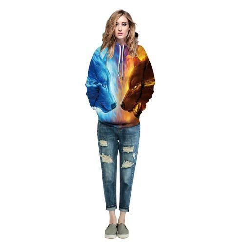 Ice and on sale fire wolf hoodie