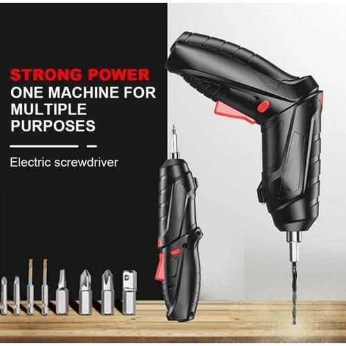 product_image_name-Generic-Rechargeable Electric Screwdriver Cordless Drill – 15PCS Multi Purpose Tool Kit with Bits & USB Cable-4