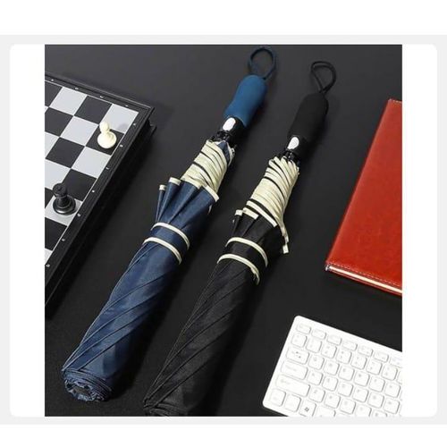 product_image_name-Generic-Navy Blue/Blue Windproof LONG Durable Foldable Rain Umbrella Strong Windproof Travel Umbrella-5