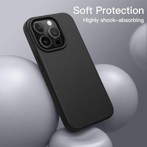 product_image_name-Generic-Black Silicone Rubber Phone Cover Case for iPhone 14 Pro-2