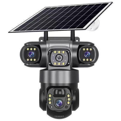 product_image_name-Generic-Solar Light V380 Pro Triples-Lens wifi Solar CAMERA With Solar Panel Network Camera CCTV Camera-1