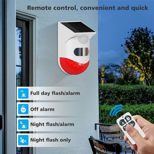 product_image_name-Generic-Burglar Alarm Security System Solar Charging PIR Motion Sensor IP65 Waterproof With Remote Control-2