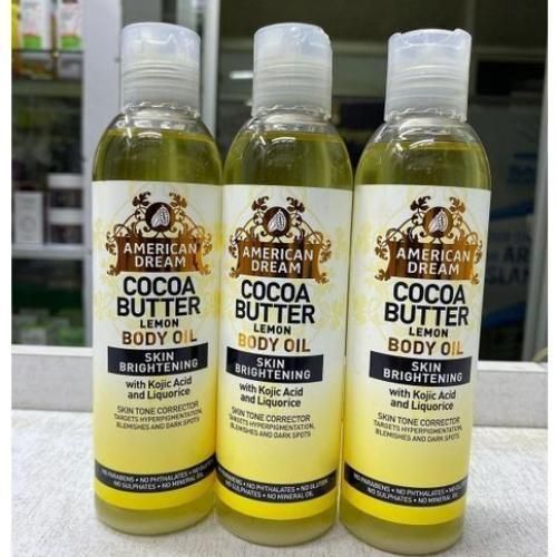 product_image_name-American Dream-Cocoa Butter Lemon & liquorice Skin Brightening Oil -1