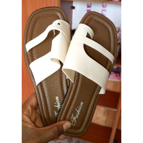 product_image_name-Generic-  Flat Sandals with Platform Versatile Slip-On Closure for Casual Vacation Outdoor Summer Toe-Loop Slippers-1