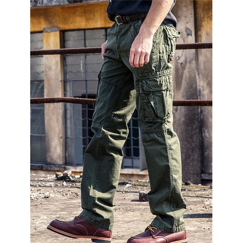 Fashion Men's Cargo Pants Mens Casual Multi Pockets Military Large