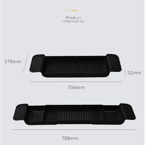 product_image_name-Generic-Extendable Bamboo Bathtub Rack Shelf Tub Reading Tray Stand-3