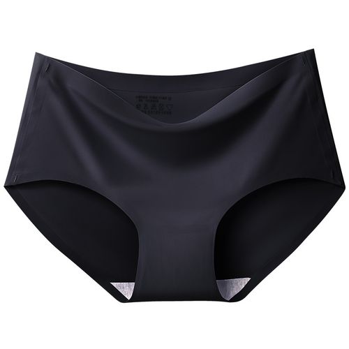 Classic Sexy Ice Silk Seamless Underwear Women's 4pcs BLACK, PINK