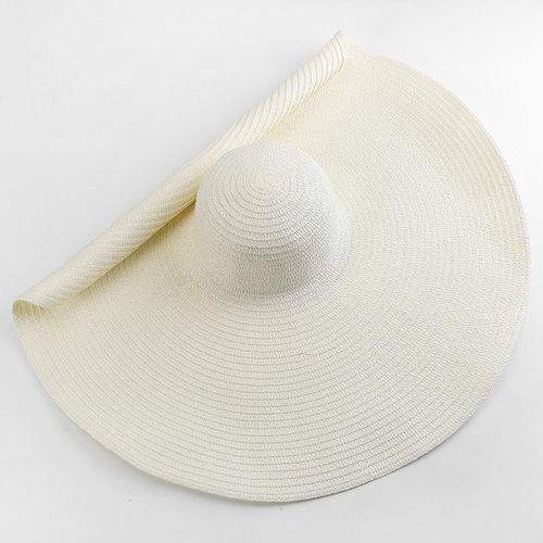 Summer 70Cm Large Wide Brim Sun Hats for Women Oversized Beach Hat Foldable  Trav