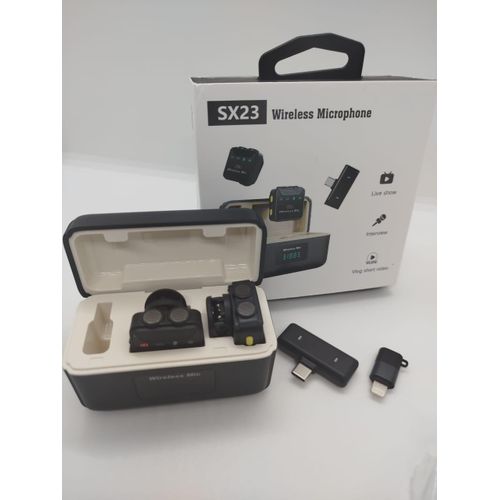 product_image_name-Generic-SX23 Professional Wireless Microphone Kit with Charging Case for Video Use-1