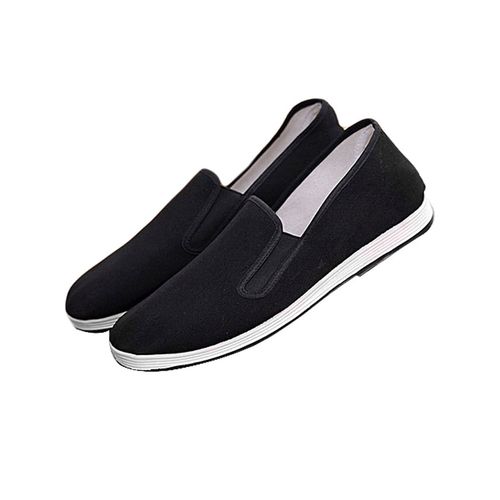 Generic Black Unisex Canvas Shoes With A White Rubber Sole. @ Best ...
