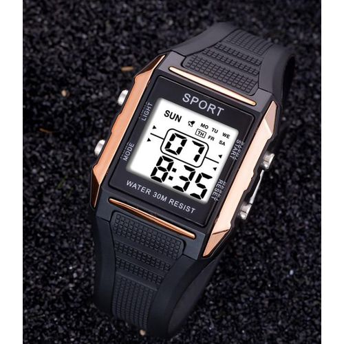 product_image_name-Fashion-Student Electronic Watch Outdoor Sports Boy Luminous Waterproof MultiFunction Watch Square Watch-1