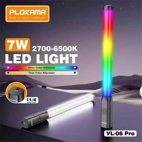 product_image_name-Generic-Plokama VL-06 Pro RGB Stick Lamp Light Adjustable Color Temperature LED Light for Camera Tripod Vlog Recording-1