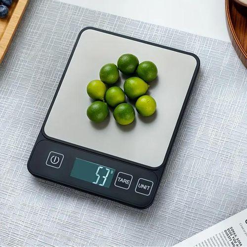 product_image_name-CYFAZA-Food Kitchen Scale Digital Weight Grams 10kg/1g with LCD Display for Baking Cooking Stainless Steel-2