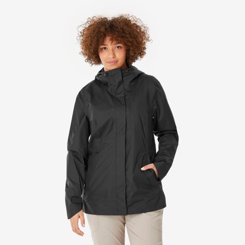 product_image_name-Quechua-Women's Hiking Waterproof Jacket NH500 - Black-1