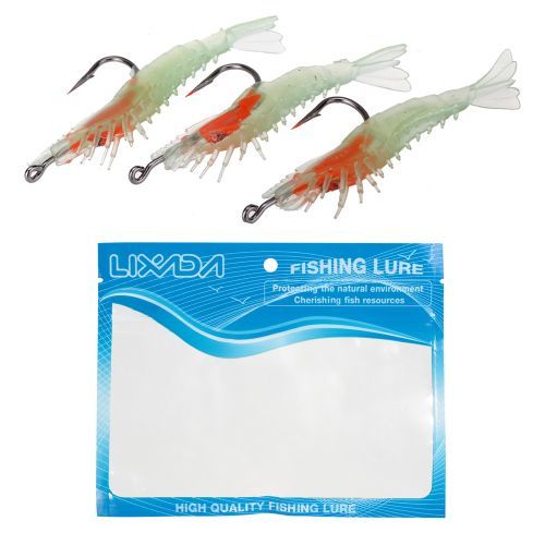 Lixada 3Pcs 6cm/3g Artificial Fishing Lure Bionic Shrimp @ Best Price  Online