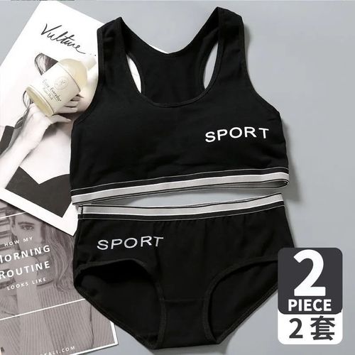 Buy 2 Sets Teenage Bras Set Underwear Sport Bra For Girl 7-14